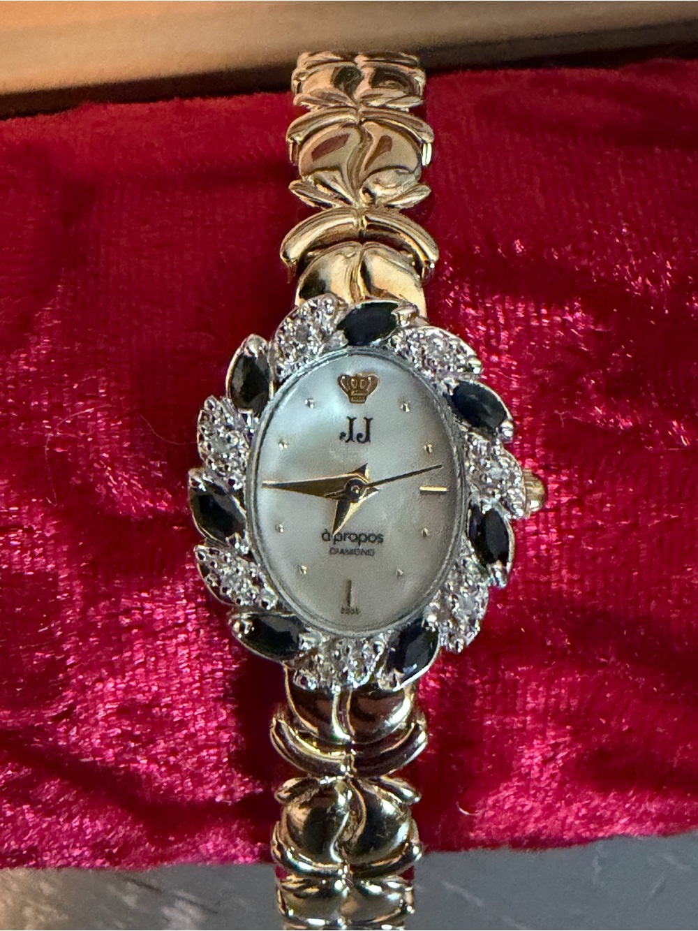 Vintage Jules Jurgenson Saphire and Diamond Watch